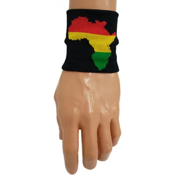 Potítko černé potítko Afrika, rasta