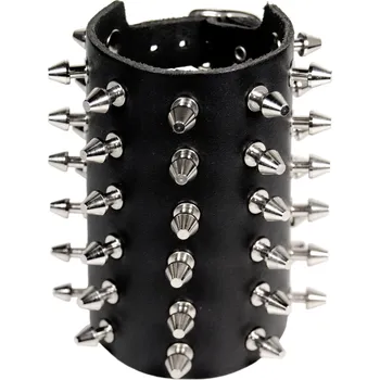 Náramek Stahovák na zápěstí s hroty 6 řadý, šíře 11 cm