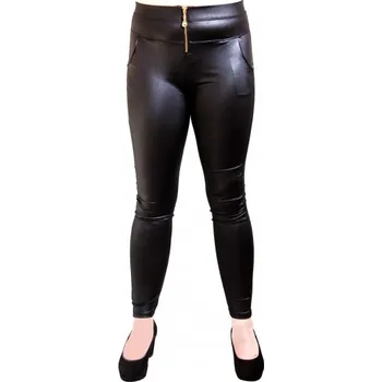 Dámské legíny legíny vzhled kůže - Woman In Black