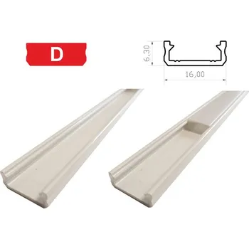 LED lišta LEDLabs Hliníkový profil LUMINES D 1m pro LED pásky, bílý lakovaný