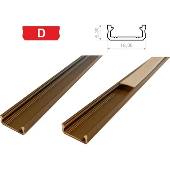 LED lišta LEDLabs Hliníkový profil LUMINES D 1m pro LED pásky, inox