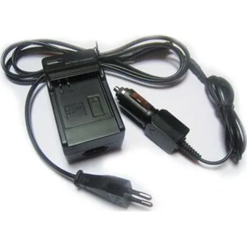 TopTechnology 2 v 1 nabíječka baterie Fuji NP-60, Olympus LI-20B, Panasonic CGA-S302A, VW-VBA21, Pentax D-Li2