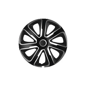 Poklice na kolo Poklice na kola 16" model Livorno (barva stříbrná/černá carbon-look) - 4 kusy SLEVA 10%