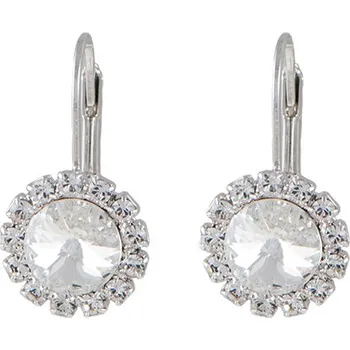 Náušnice Náušnice se Swarovski Elements kolečko Krystal menší 13 mm