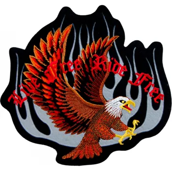 Nášivka emblém, nášivka orlice - Live Free Ride Free