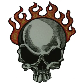 Nášivka emblém / nášivka Lebka v plamenech