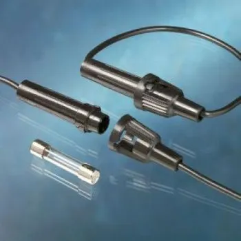 Autopojistky držák skleněných pojistek max. 20A černý kabel