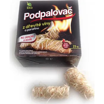 Podpalovač Eko Podpalovač z dřevité vlny 80 mm - 25 ks