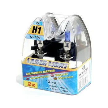 Autožárovka Žárovka 12V H1 55W WHITE LASER 2ks,žárovka H1 s vyší svítivostí 2ks