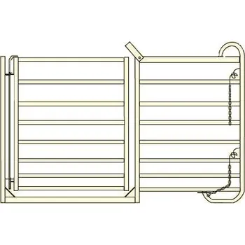 Chov hospodářského zvířete Manipulační panel pro ovce/kozy, výška 1,1m, s brankou, 1,83m