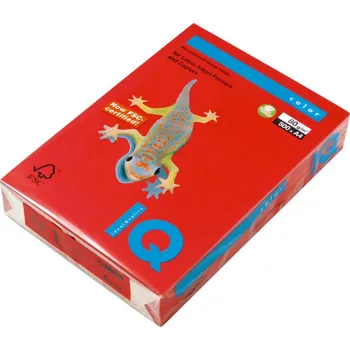 Barevný papír Barevný papír IQ COLOR CO44 A4 80g červená 500listů