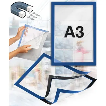 Samolepící magnetický rám A3 - modrý