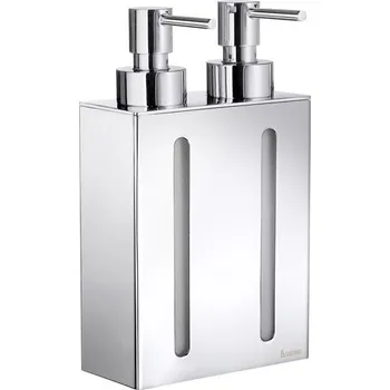 Dávkovač mýdla Outline - dvojitý dávkovač tekutého mýdla, nástěnný, chrom FK258