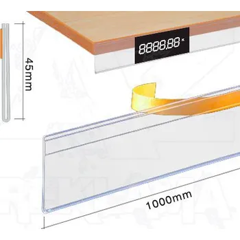 Cenovková lišta na hranu - 45x1000mm