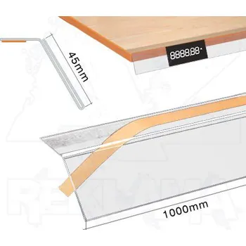 Cenovková lišta se sklonem - 45x1000mm