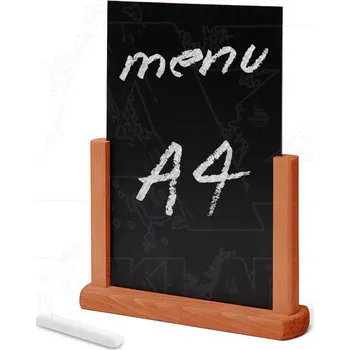 Dřevěný menu stojánek A4 - Světle hnědý