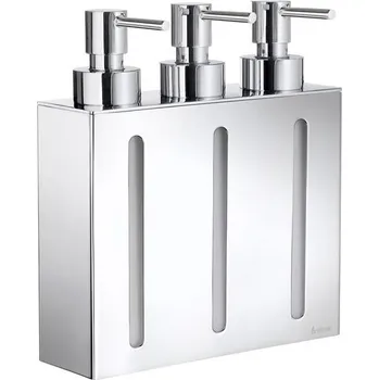 Dávkovač mýdla Outline - trojitý dávkovač tekutého mýdla, nástěnný, chrom FK259