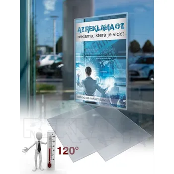 Statická plakátová kapsa na sklo A5