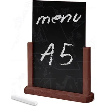 Dřevěný menu stojánek A5 - Tmavě hnědý