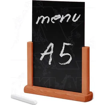 Dřevěný menu stojánek A5 - Světle hnědý