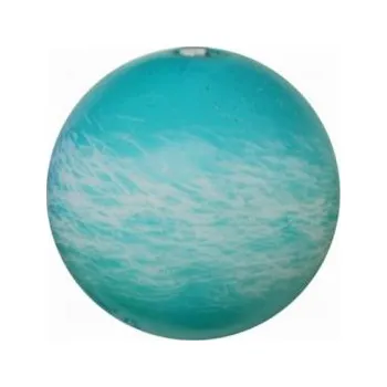 Dětské navlékací korálky Korálek plastový "poškrábaný" 18mm světle modrý