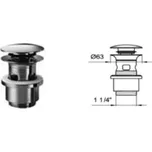 Umyvadlová výpusť, click-clack H3709890041041