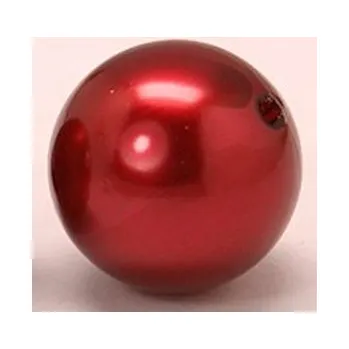 Dětské navlékací korálky Korálek plastový metalický 20mm oranžovočervený