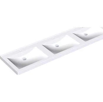 QUADRO ANMW430 - umyvadlo se třemi místy k mytí 210x53 cm, bez otvoru pro baterii 2000090014