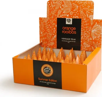 Čaj Vintage Teas Rooibos s pomerančem - Box pyramidy 30 x 2,5g 
