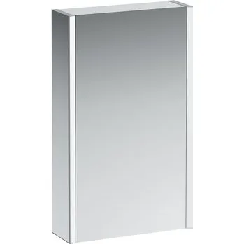 Koupelnový nábytek Frame 25 - hliníková zrcadlová skříňka 75x45, LED, panty vlevo, prostorové osvětlení H4083719001441