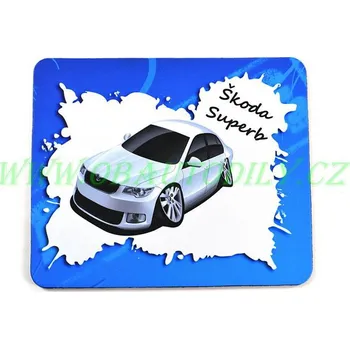 Podložka pod myš SUPER PODLOŽKA pod MYŠ - ŠKODA SUPERB II SEDAN karikatura