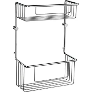 Drátěná police Sideline - polička drátěná dvojitá, chrom DK1031
