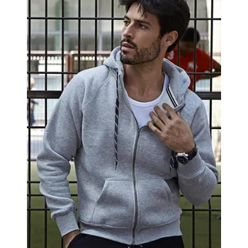 Pánská móda Pánská mikina na zip s kapucí TEE JAYS 5435