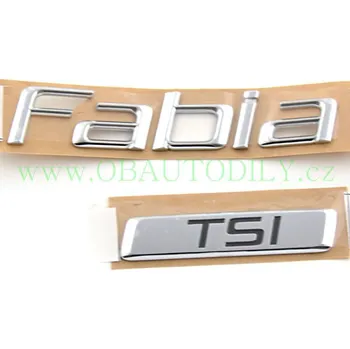 Znak automobilu Škoda Fabia II-Zadní nápis FABIA TSI original černé TSI