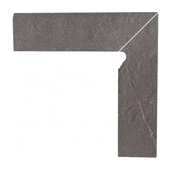 Dlažba Taurus grys cokol schodowy strukturalny prawy - dlaždice sokl schodový pravý 30x8,1 šedá 126875
