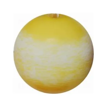 Dětské navlékací korálky Korálek plastový "poškrábaný" 18mm žlutý