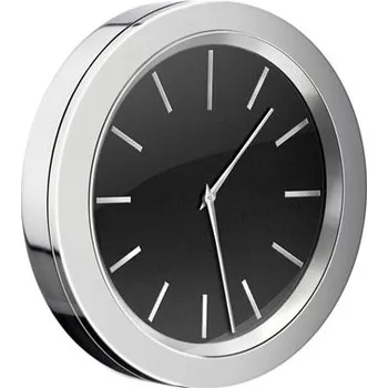 Hodiny Time - samolepící hodiny černé 60 mm, chrom YK380
