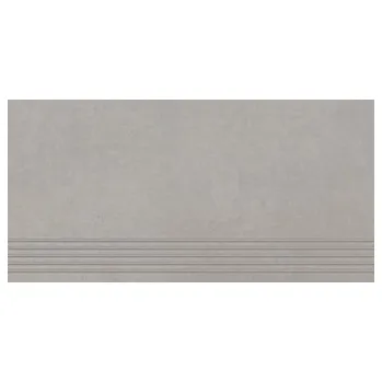 Obklad Intero silver stopnica prosta nacinana - schodovka rektifikovaná 29,8x59,8 šedá 137359