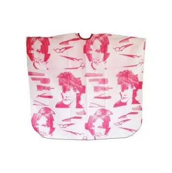 Kadeřnická pláštěnka střihací FÉN-HŘEBEN červená