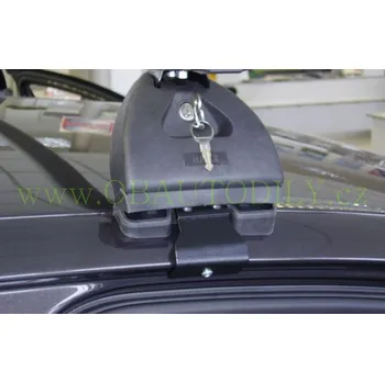 Škoda Octavia II sedan-Střešní nosiče HAKR FIX POINT - černá tyč