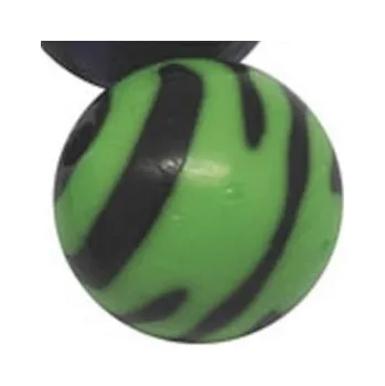 Dětské navlékací korálky Korálek plastový zebrovaný 15mm zelený