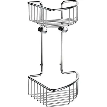 Drátěná police Sideline - polička drátěná rohová dvojitá polička rohová, chrom DK1021