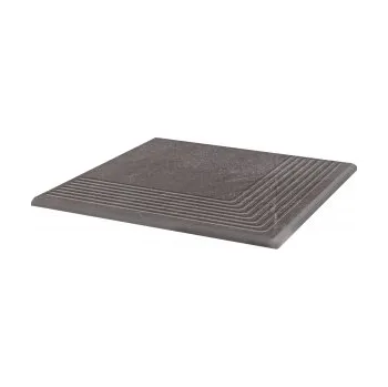 Obklad Taurus grys stopnica narozna strukturalna - schodovka rohová 30x30 šedá 126860