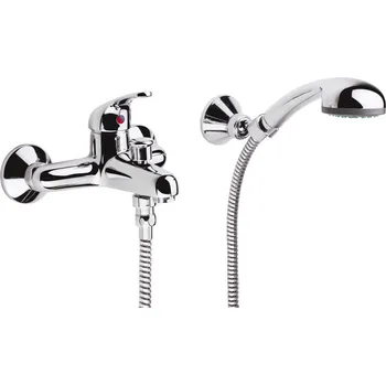 Vodovodní baterie Polar New - vanová nástěnná baterie, rozteč 100, s příslušenstvím (pohyblivý držák) PN57A