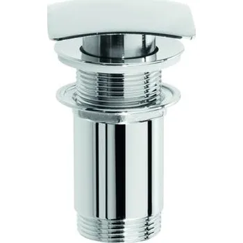 Sifon Umyvadlová výpusť pro umyvadlo bez přepadu, tlakový uzávěr Click Clack, kov SV1458