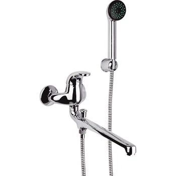 Vodovodní baterie Tamigi - kombinovaná nástěnná baterie vana-umyvadlo, ploché ústí 300 mm, rozteč 150 TM31B