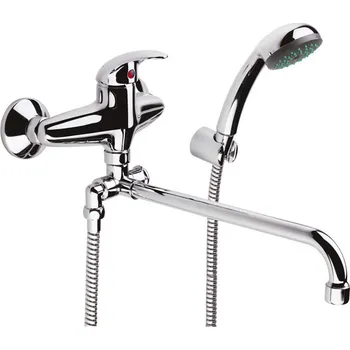 Vodovodní baterie Polar New - kombinovaná nástěnná baterie vana-umyvadlo, rozteč 100, kulaté ústí 300 mm PN29A