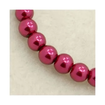 Korálek Voskované perličky 4mm 30ks vínové