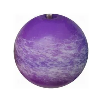 Dětské navlékací korálky Korálek plastový "poškrábaný" 18mm fialový