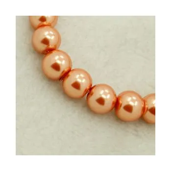 Dětské navlékací korálky Voskované perličky 12mm 10ks korálové